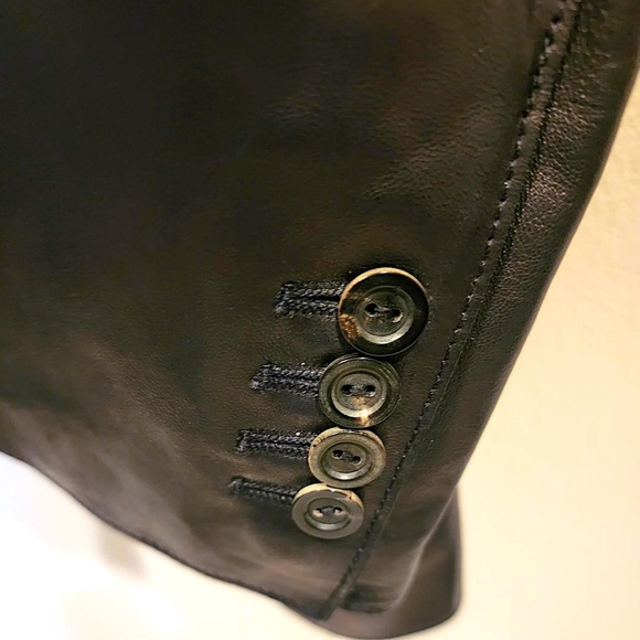 Rare New Unused Hi-End Couture ARMANI COLLEZIONI Napa Blk Lamb Skin Leather 42 - Picture 5 of 16